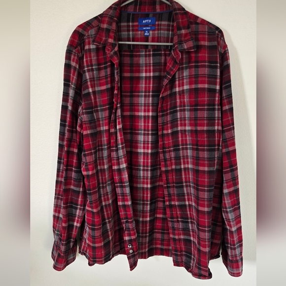 Apt. 9 Red Flannel Size XL - Picture 1 of 5